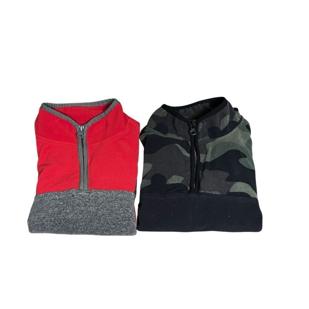 (2) OshKosh B’gosh Boys 1/2 zip fleece pullover sweater